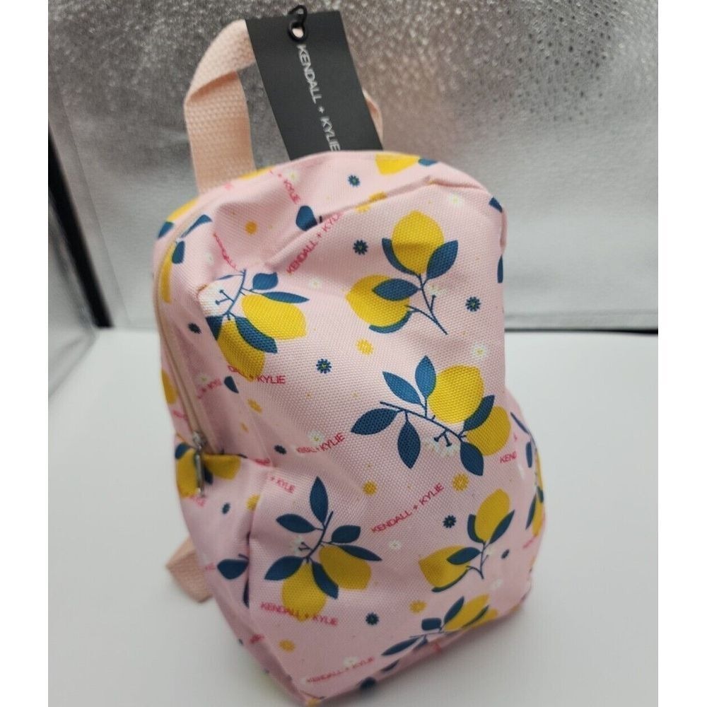 KENDALL + KYLIE Pink Lemons NYLON MINI BACKPACK PURSE Bag NEW WITH TAGS
